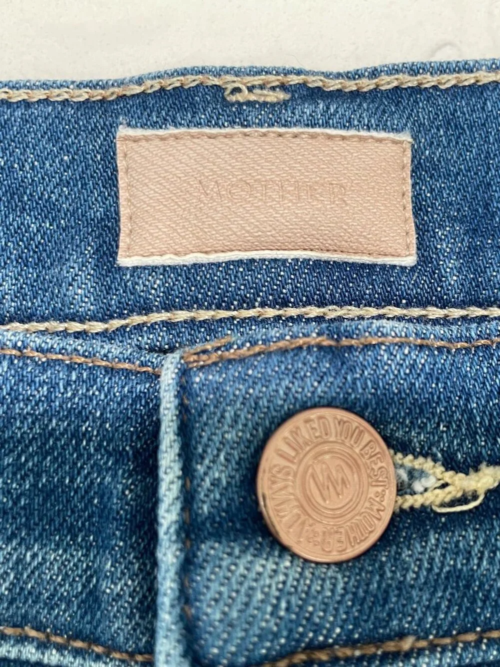 MOTHER The Super Stunner Ankle Jeans Double Vision Heart Pocket Boho HTF Sz 34 - Picture 11 of 13